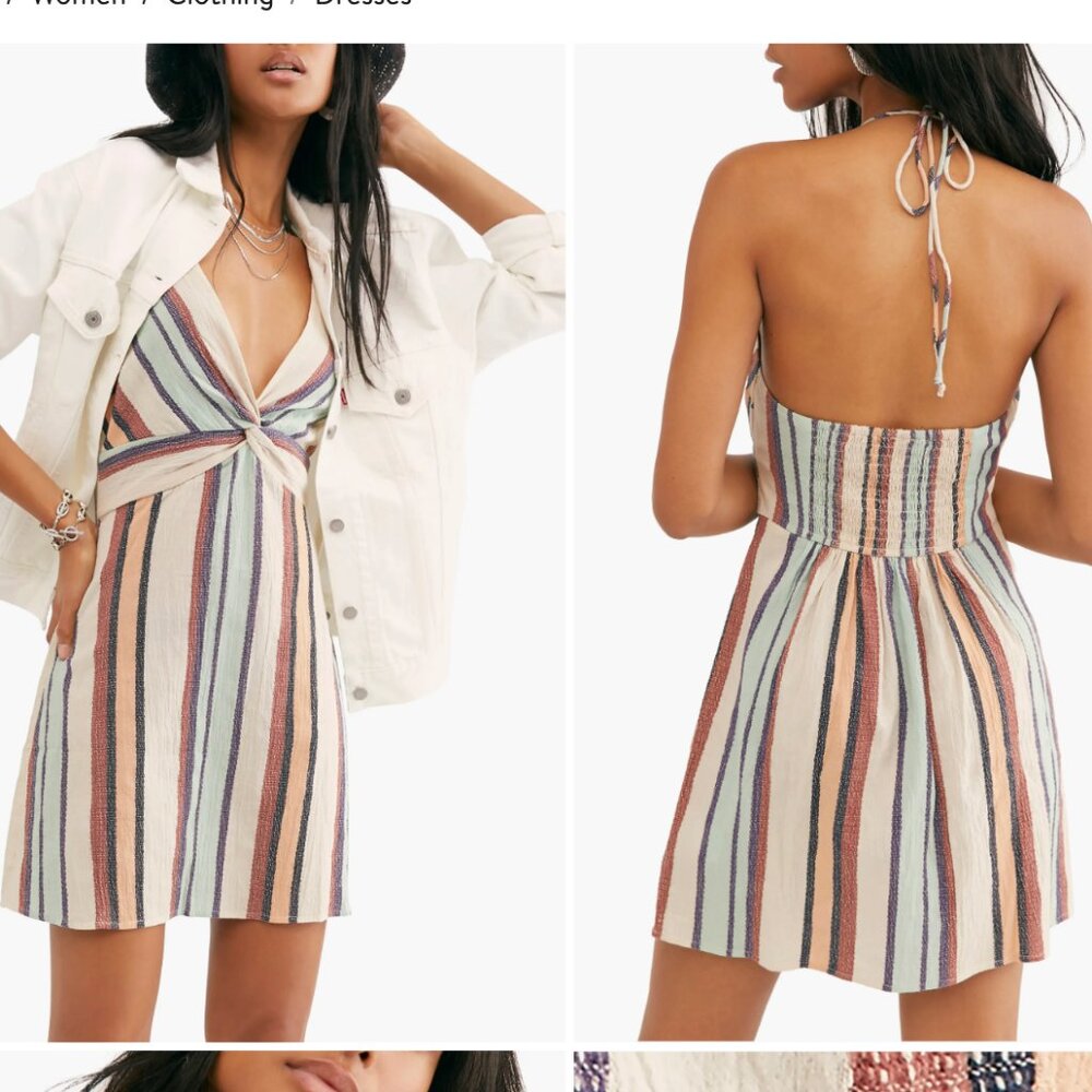 Endless Summer by Free People Elsa Twisted Mini Sundress size small